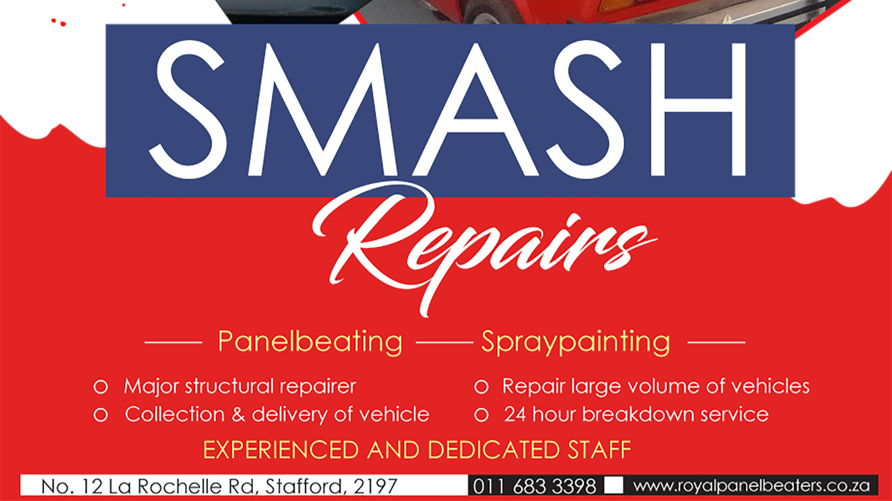 Royal Panelbeaters (Pty) Ltd 12 La Rochelle Road, Corner Hippo Street